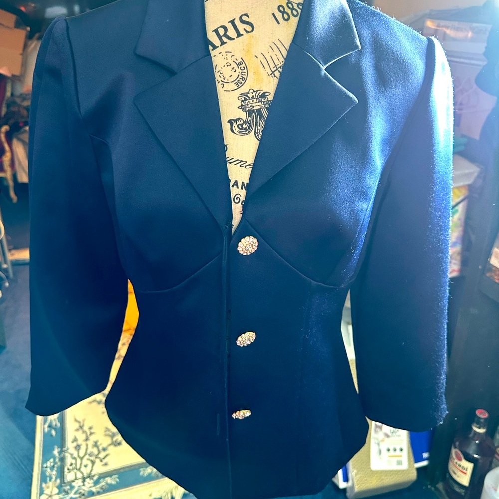 Suit.. Blue satin..